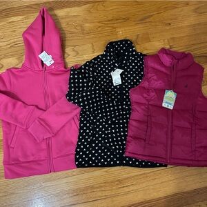 BNWT Girls size 11/12 sweater zip up vest bundle
